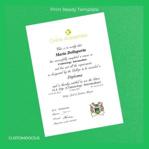 custom UK Online Academies Criminology Intermediate Diploma File Preview - CustomDocs