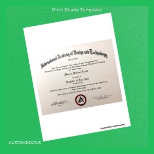 custom USA International Academy of Design and Technology Bachelor of Fine Arts in Interior Design Template File Preview - CustomDocs