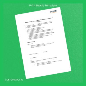 custom USA Ocean Technologies Group HAZMAT 0151 Diploma File Preview - CustomDocs