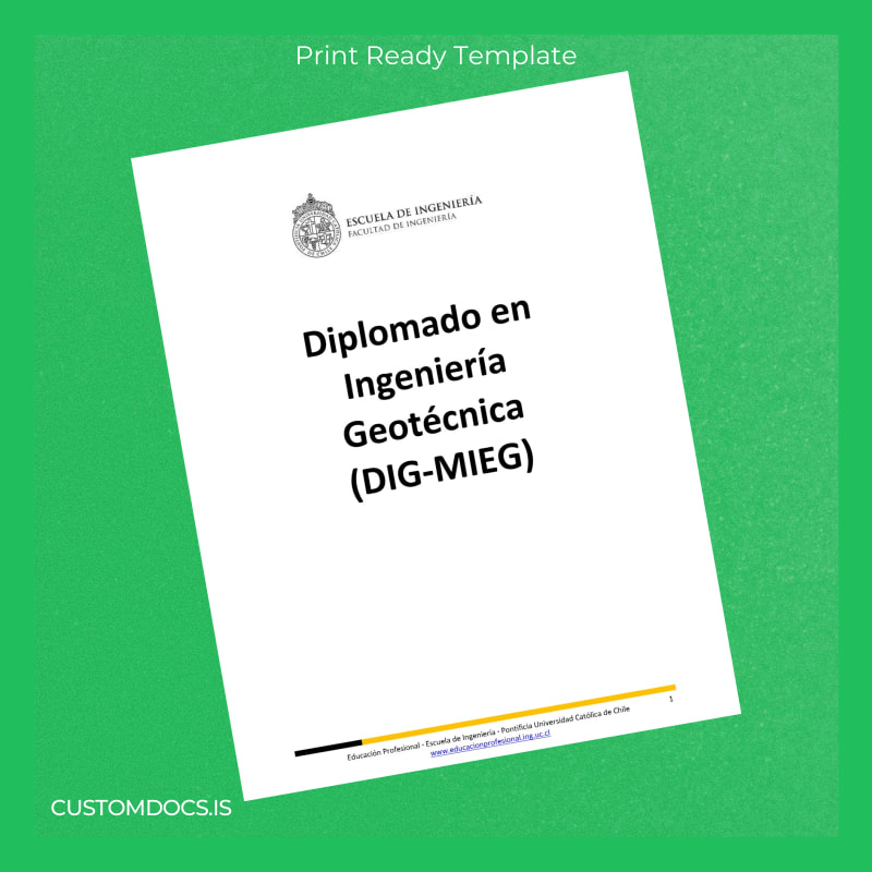 custom USA Pontificia Universidad Católica de Chile Diploma in Geotechnical Engineering File Preview - CustomDocs