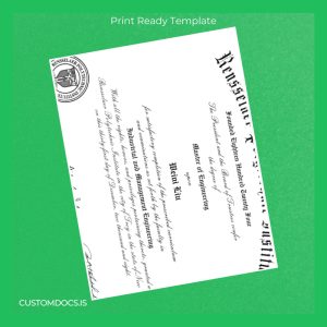 custom USA Rensselaer Polytechnic Institute Master of Engineering in Industrial and Management Engineering Template File Preview - CustomDocs