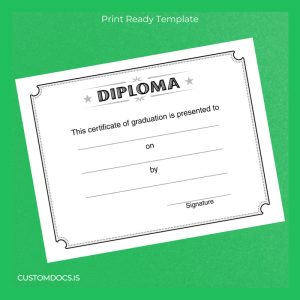 custom USA STI Diploma Template Guide High School Diploma File Preview - CustomDocs