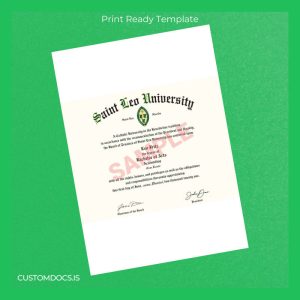 custom USA Saint Leo University Bachelor of Arts Accounting Template File Preview - CustomDocs