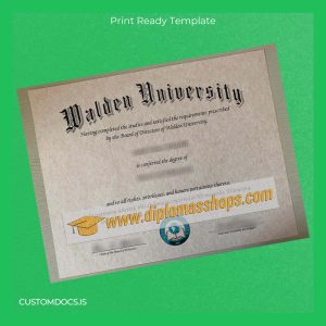 custom USA Walden University Degree Certificate Template File Preview - CustomDocs