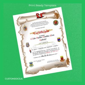 custom Venezuela Bryl Course Certificate File Preview - CustomDocs