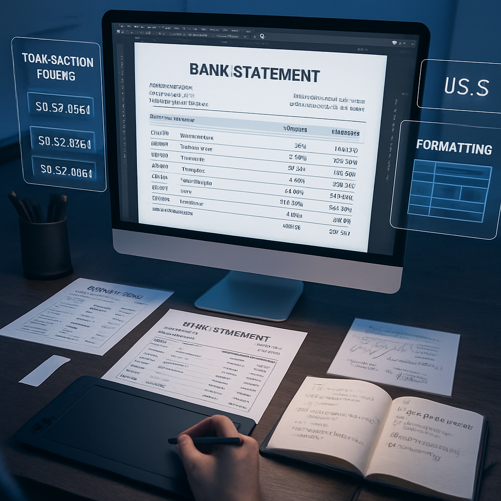 How to Generate a Realistic Bank Statement for Proof of Income